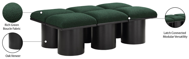 Pavilion - 6 Piece Modular Bench With Black Base