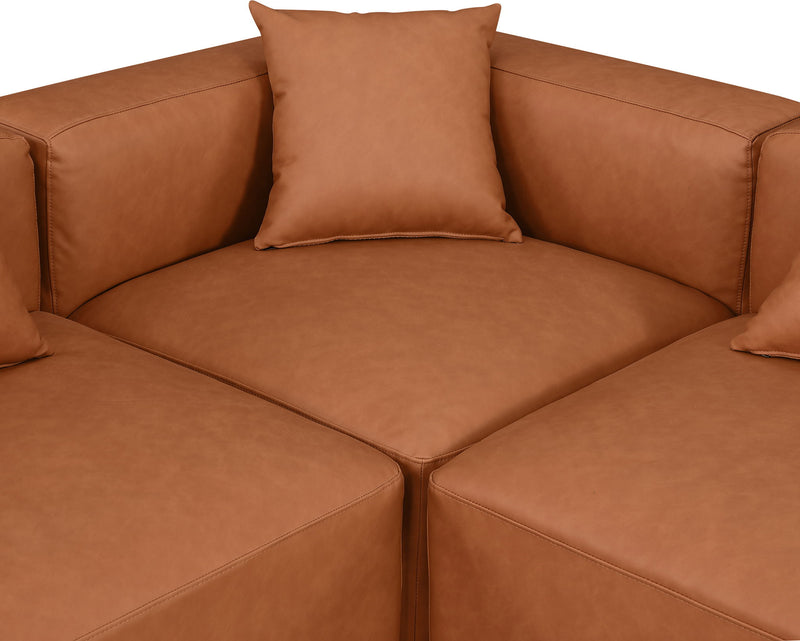 Cube - 6 Piece Modular Corner Sectional - Cognac