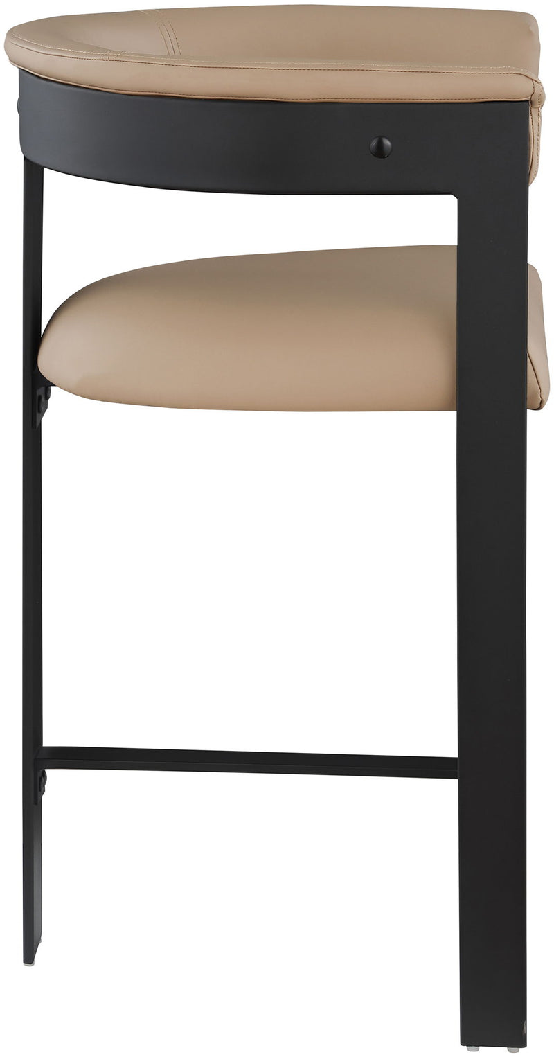 Romeo - Faux Leather Counter Stool With Black Base (Set of 2)