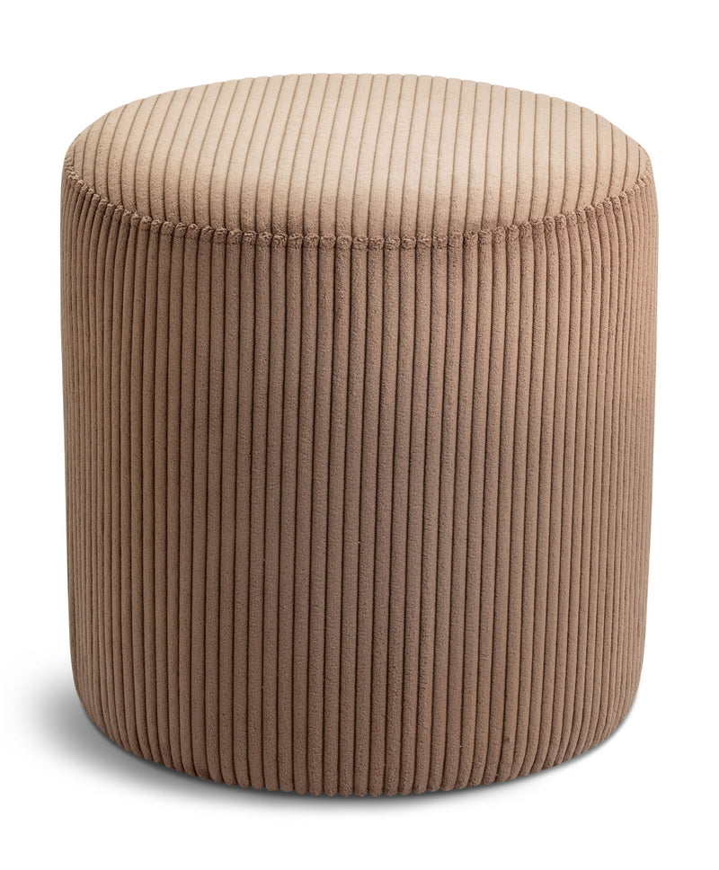 Roy - Round Microsuede Ottoman / Stool