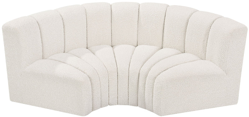 Arc - Boucle Fabric 3 Piece Modular U-Shaped Sofa