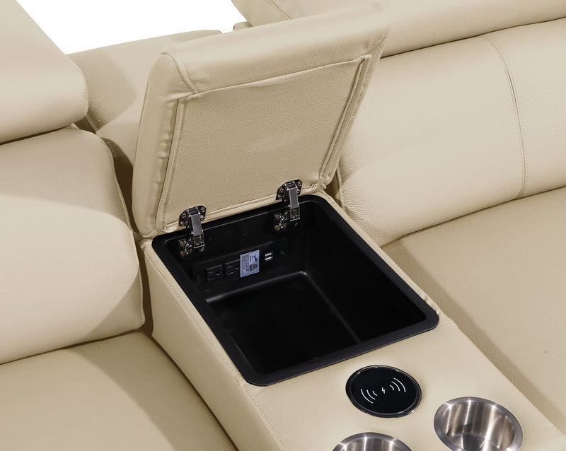 1246 - 8-Piece U-Shaped Modular Power Reclining Sectional With 2 Power Recliners And Power Headrests