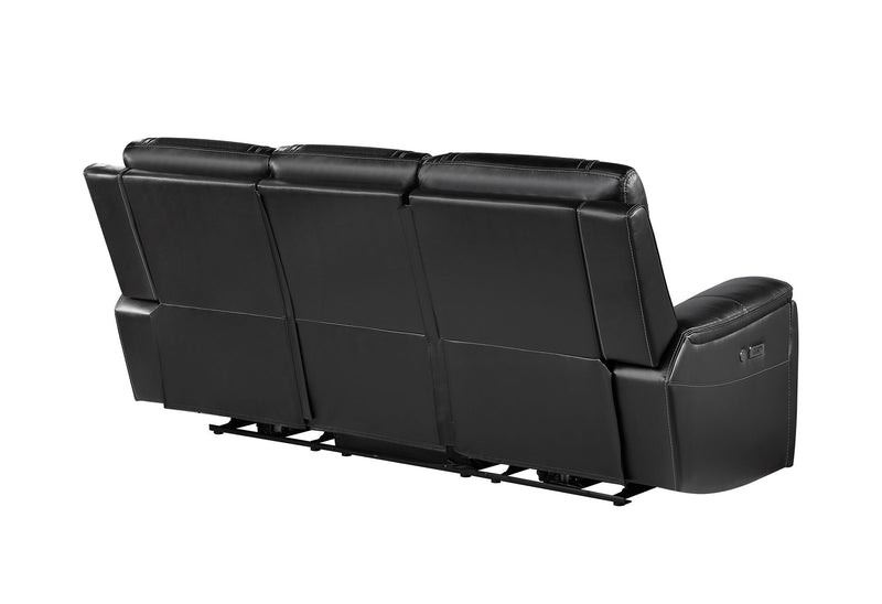U8880 - Power Reclining Sofa / Power Console Reclining Loveseat - Black