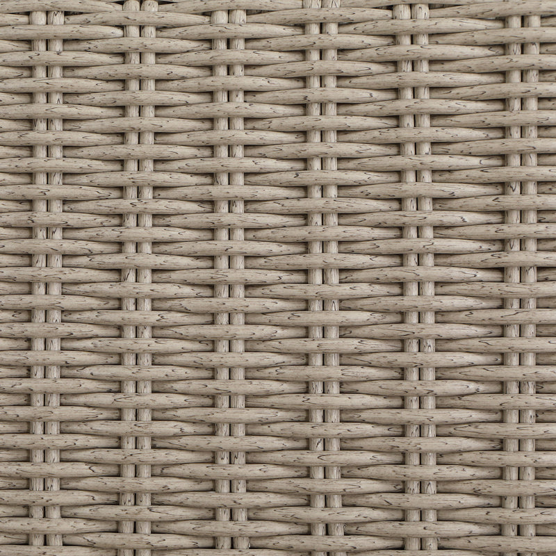 Seacrest - 123.25" Olefin Water Resistant Fabric And Wicker 4 Piece Outdoor Patio Modular Sectional