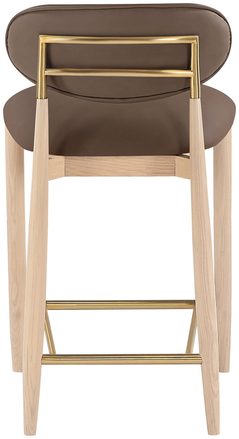 Riccio - Stool - Natural And Gold Frame