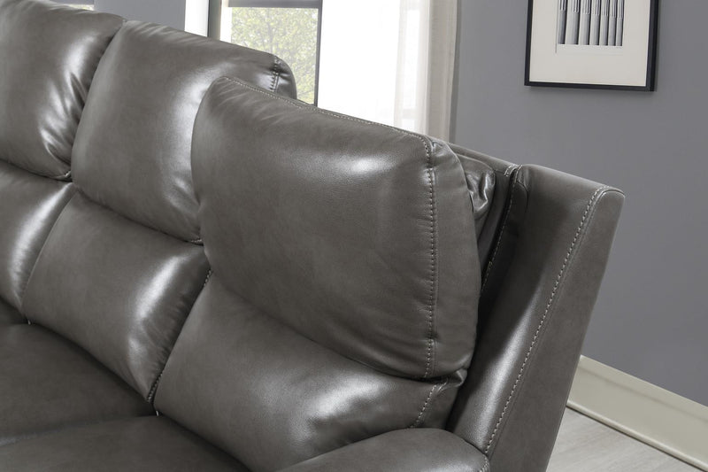 U108 - Reclining Sofa (Gel Faux Leather) - Gray