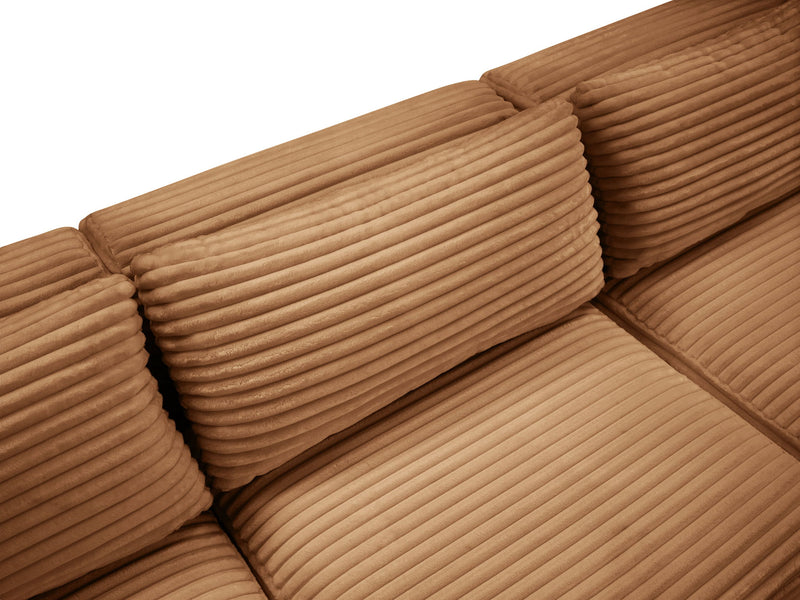 Shaggy - Fabric 5 Piece Modular Sectional With Ottoman