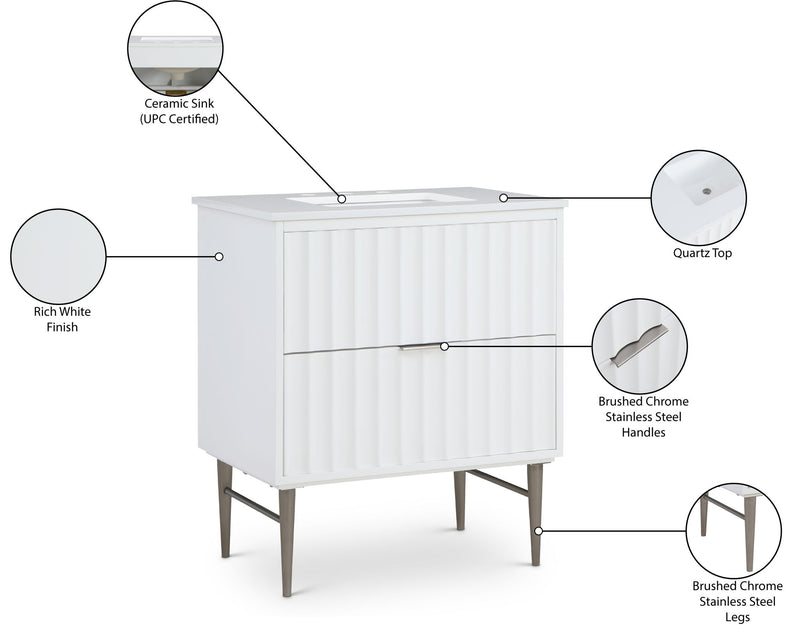 Modernist - Bathroom Vanity With Chrome Legs