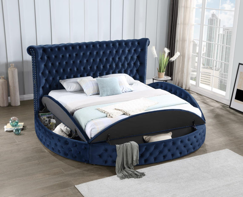 B547 - Velvet Bed With Bluetooth Speaker & USB