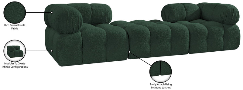 Ames - 3 Piece Boucle Modular Sofa With 1 Backless Seat