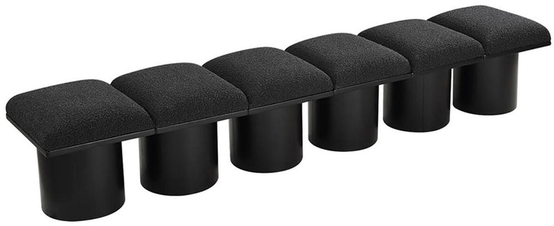Pavilion - 6 Piece Modular Bench With Black Base