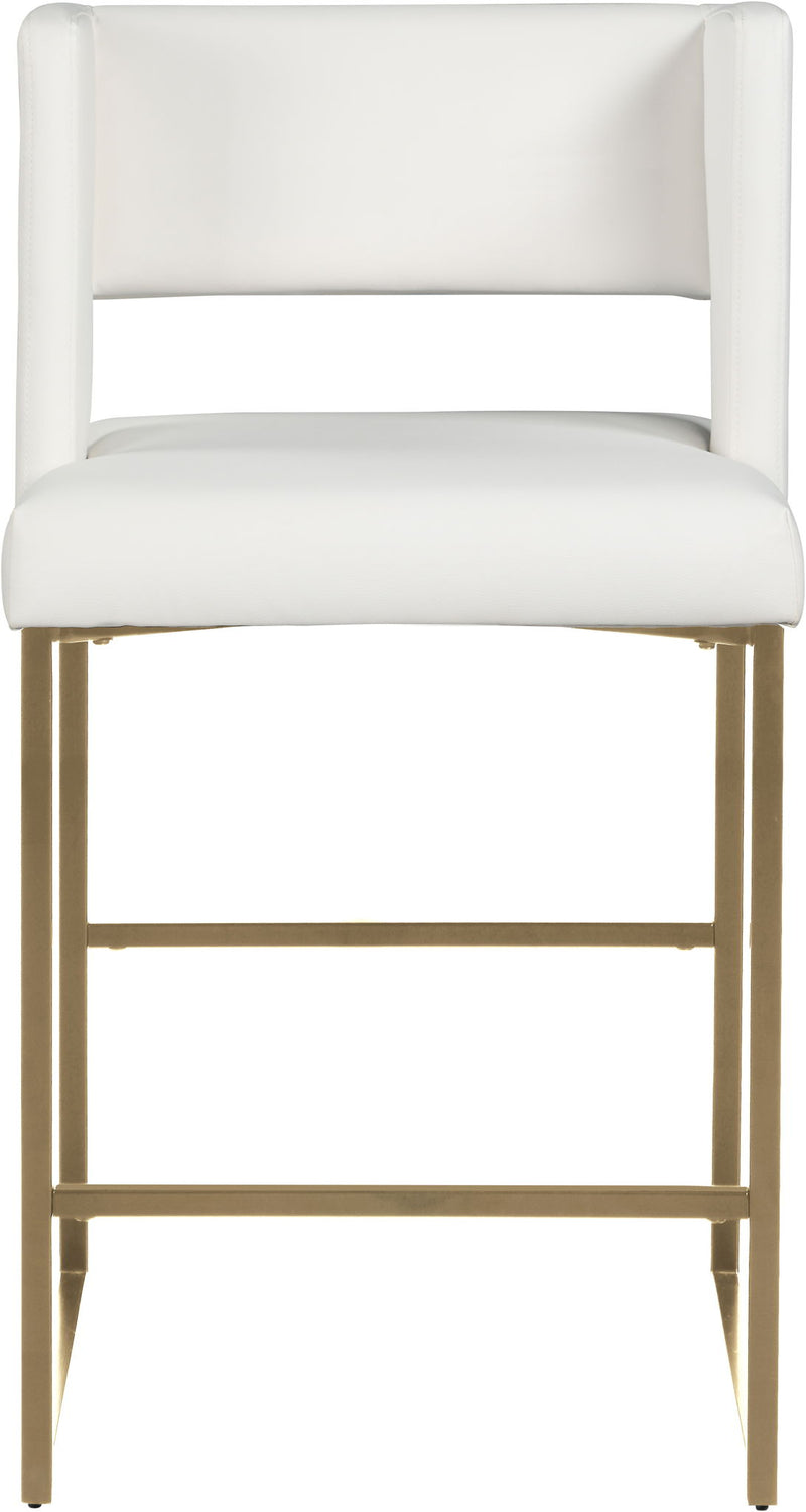 Caleb - Counter Stool with Gold Legs (Set of 2)