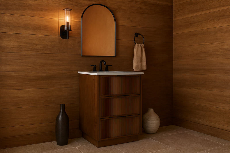 Willard - Engineered Stone And Solid Wood Bathroom Vanity