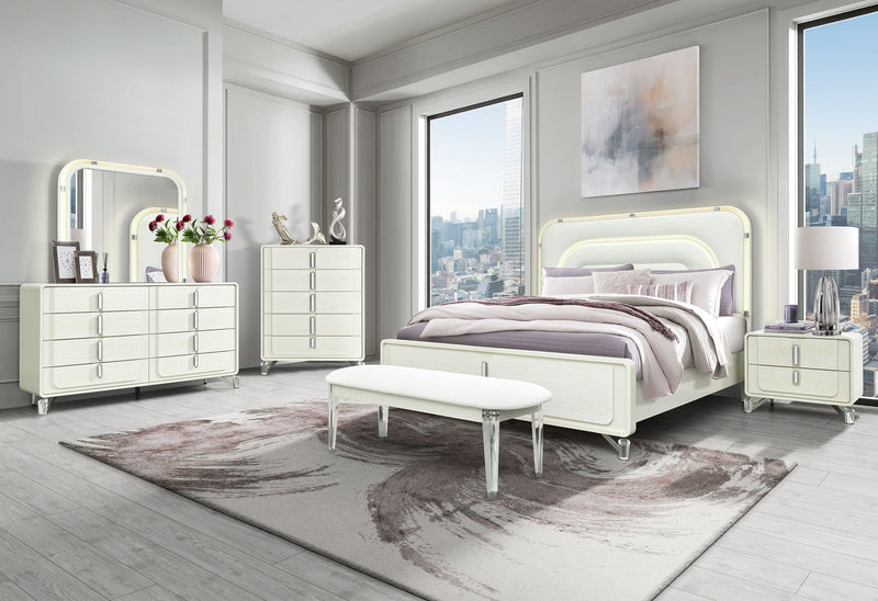 Lyra - 5 Piece King Bedroom Set - Beige
