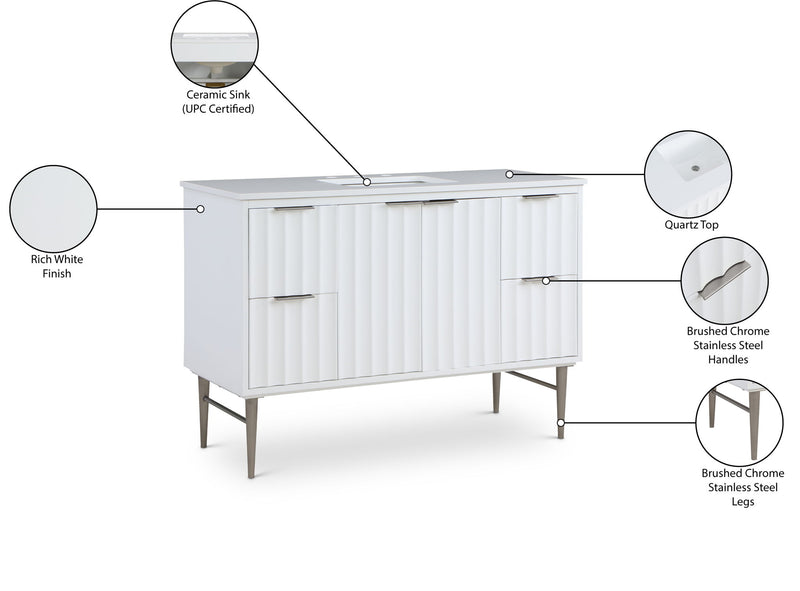 Modernist - Bathroom Vanity With Chrome Legs