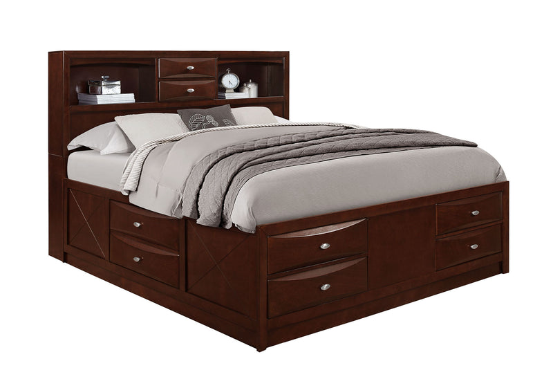 Linda - 5 Piece Queen Bedroom Set - Merlot