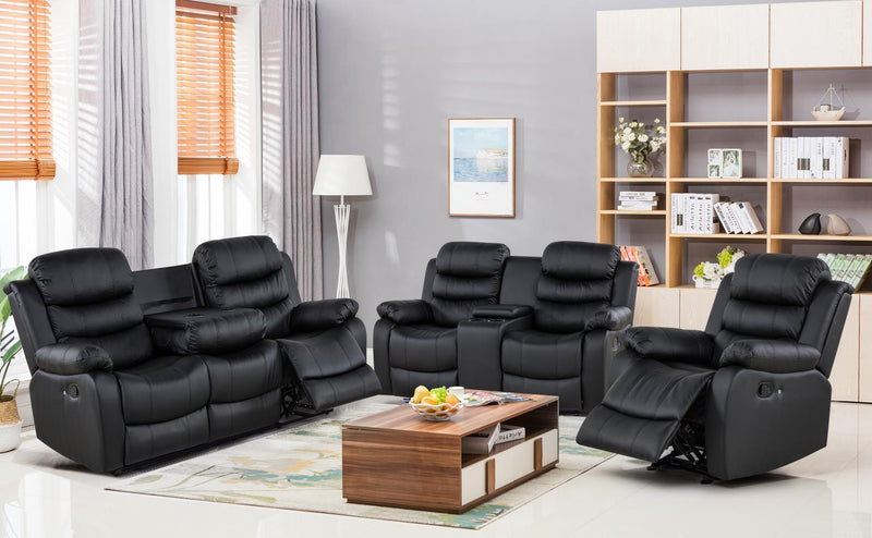 U190 - Motion Loveseat - Black