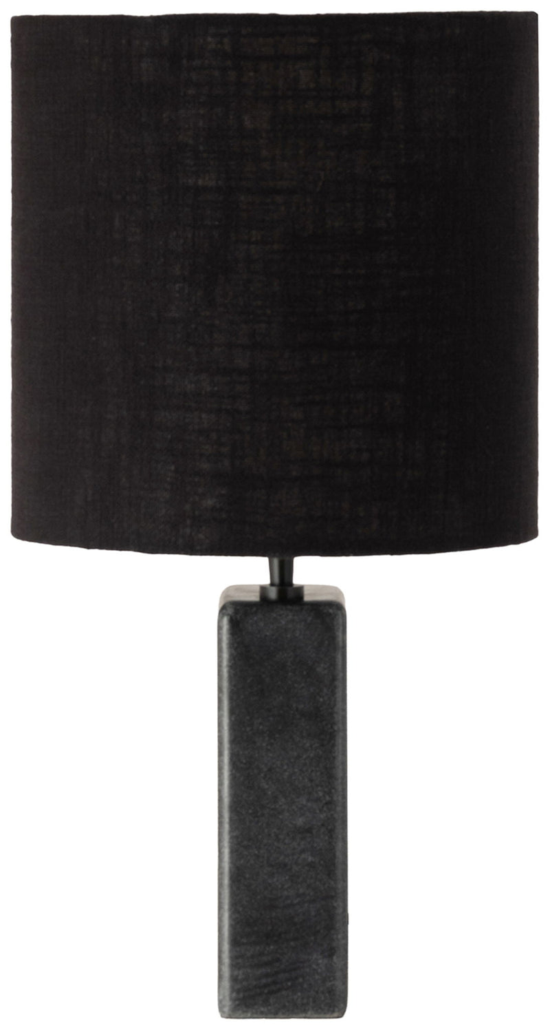 Vellum - Genuine Marble Base And Linen Textured Fabric Shade Table Lamp