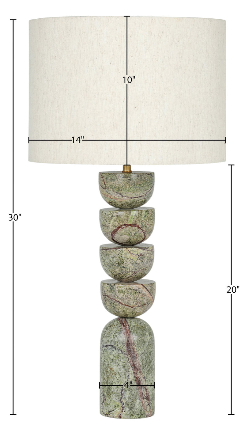 Opus - Linen Textured Fabric And Brass Table Lamp