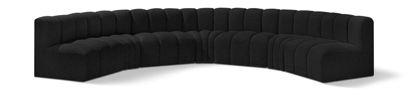 Arc - Boucle Fabric 7 Piece U-Shaped Modular Sofa