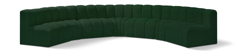 Arc - Boucle Fabric 7 Piece U-Shaped Modular Sofa