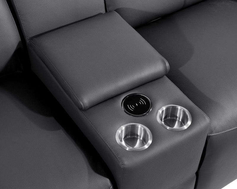 1224 - 12-Piece U-Shaped Sectional Sofa In With 4 Power Recliners & Power Headrests