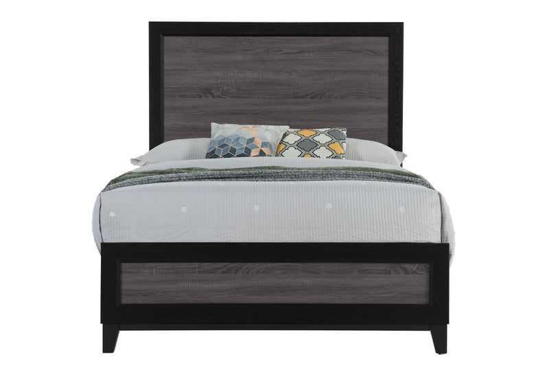 Lisbon - 4 Piece Twin Bedroom Set (Twin Bed, Dresser, Mirror And Nightstand) - Black / Gray
