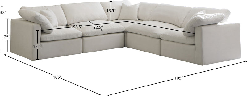 Plush - 5 Piece Modular Sectional