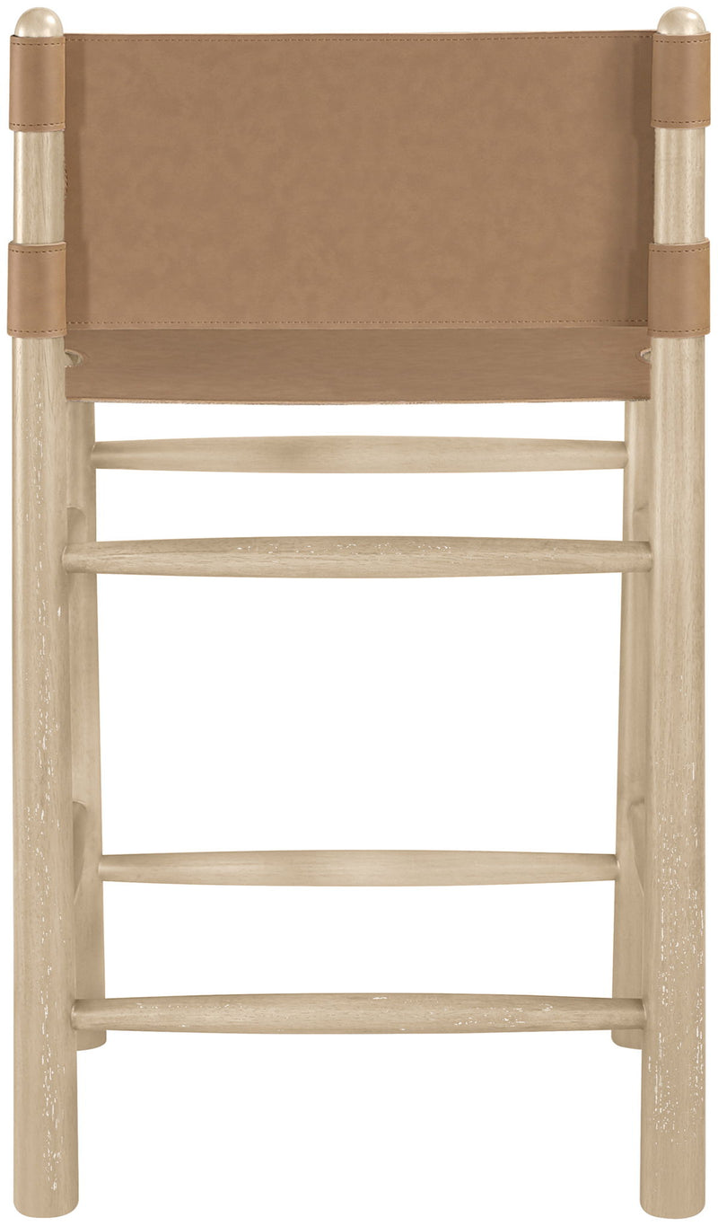 Santos - Upholstered Counter Stool With Stained Natural Base
