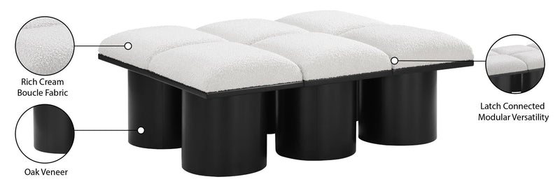 Pavilion - 6 Piece Modular Bench With Black Base