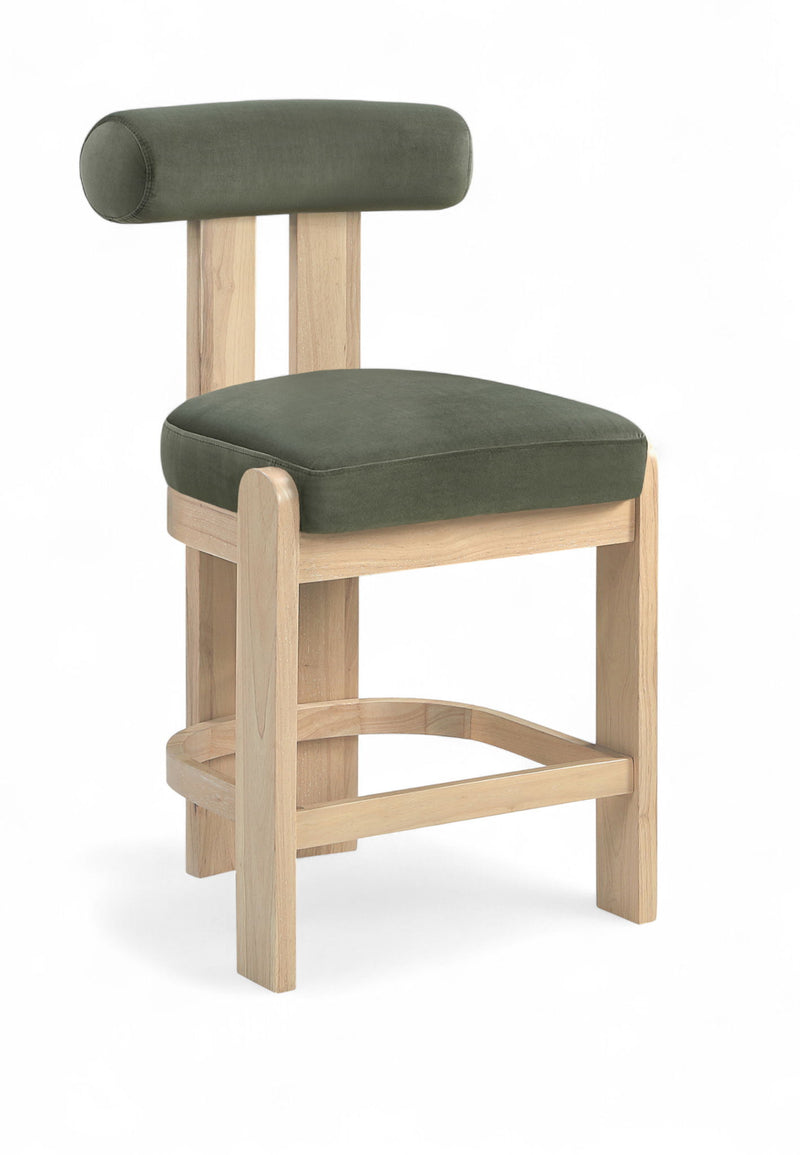 Arienzo - Velvet Performance Fabric Upholstered Counter Stool (Set of 2)