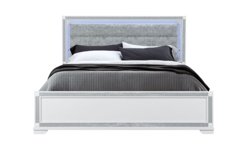 Soleil - King Bed - White
