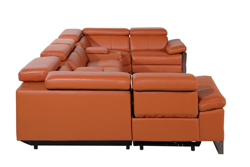 1246 - 8-Piece U-Shaped Modular Power Reclining Sectional With 2 Power Recliners And Power Headrests