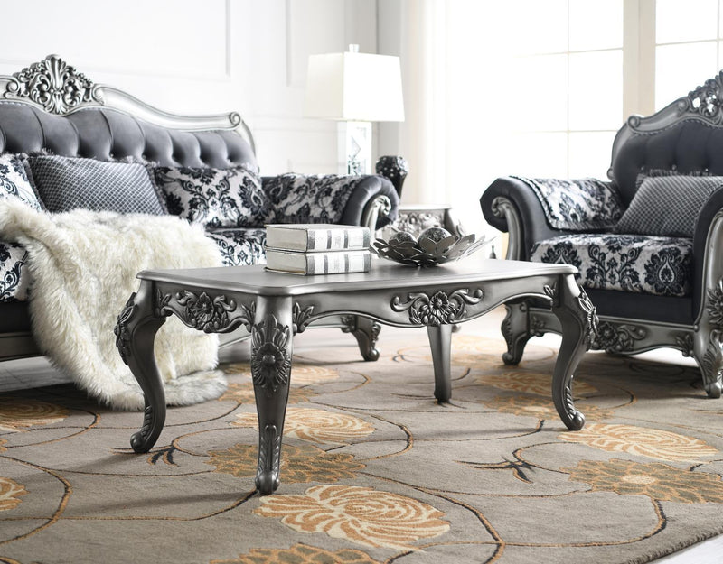 T206 - Coffee Table & 2 End Tables - Silver