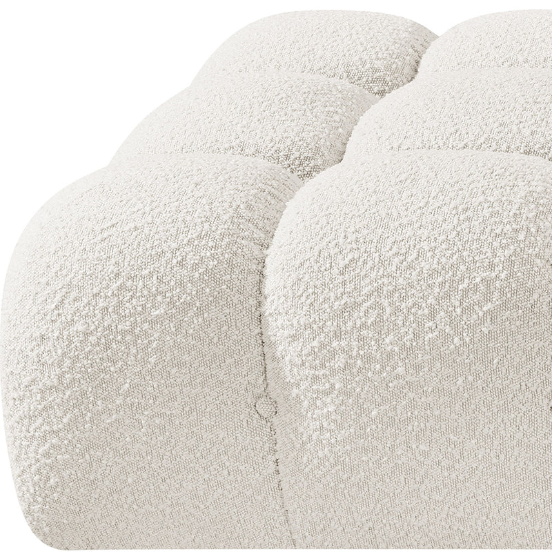 Ames - 3 Piece Boucle Modular Sofa With 1 Backless Seat