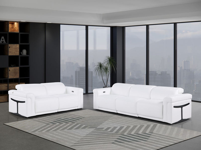 1126 - 5-Piece Modular Power Reclining Sofa And Loveseat Set In With 4 Power Recliners & Power Headrests