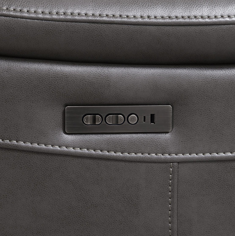 U108 - Gel Leather Reclining Chair - Gray
