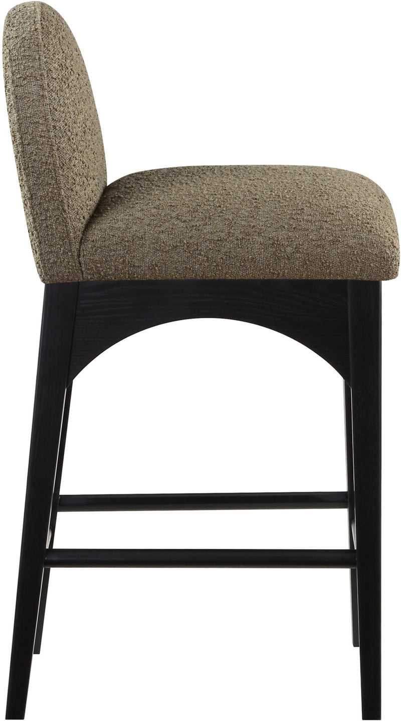 Waldorf - Boucle Stool With Black Legs