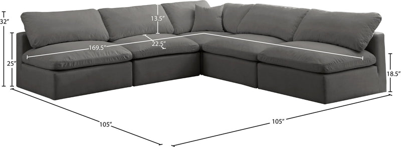 Plush - 5 Piece Modular Sectional