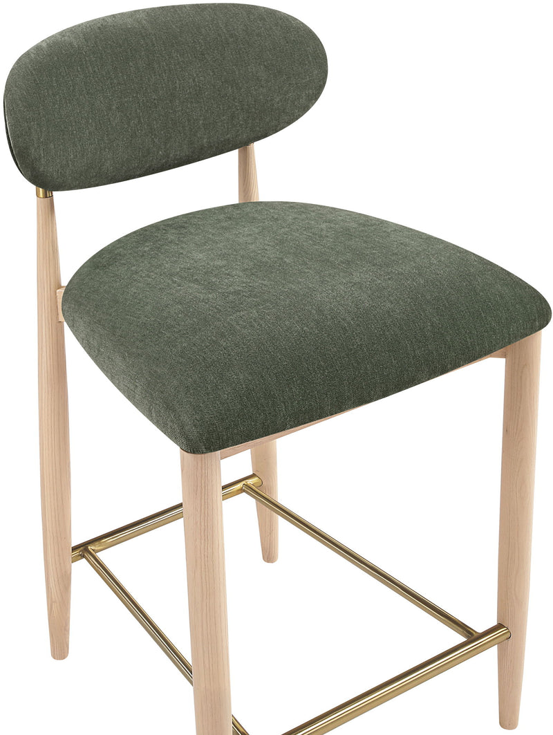 Riccio - Fabric Stool - Natural Frame