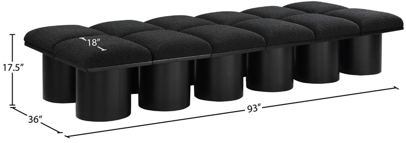 Pavilion - 12 Piece Modular Bench With Black Base