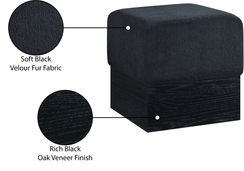 Havre - Ottoman / Stool With Black Base