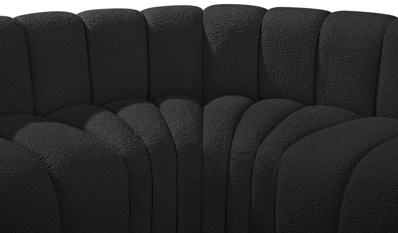 Arc - Boucle Fabric 3 Piece Modular U-Shaped Sofa