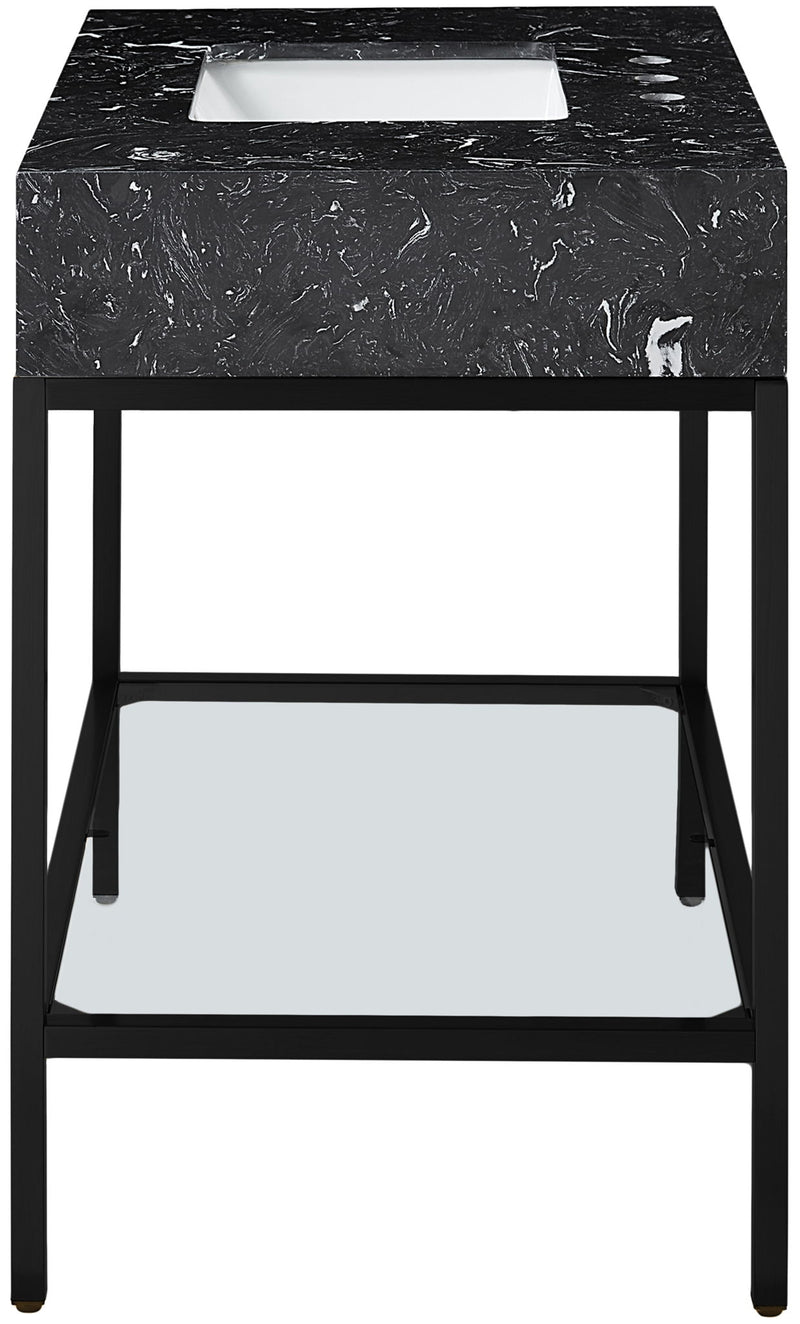 Marmo - Engineered Marble Bathroom Vanity With Black Base