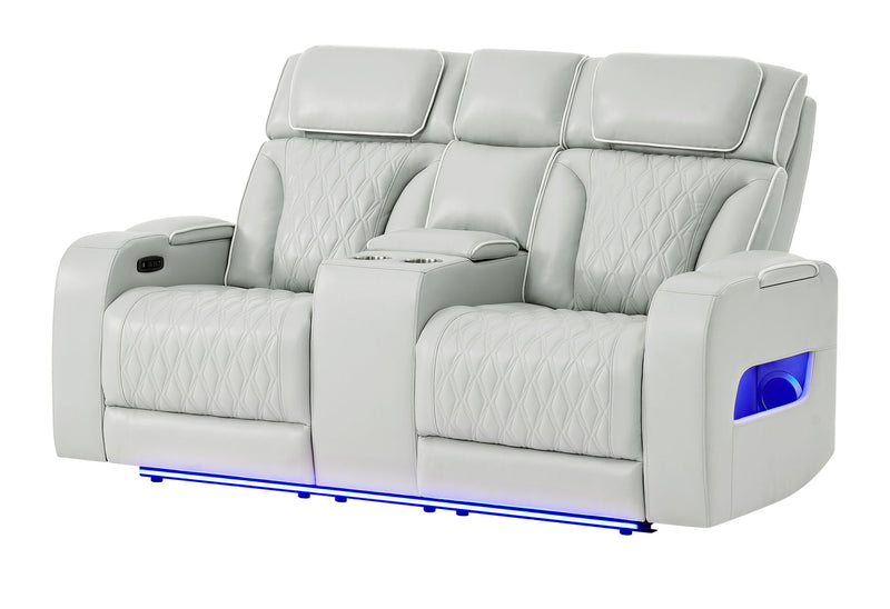 U8611 - 3 Piece Living Room Set (Sofa, Loveseat, Chair) - Silver
