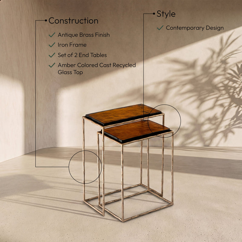 Calida - Nesting End Table - Brass