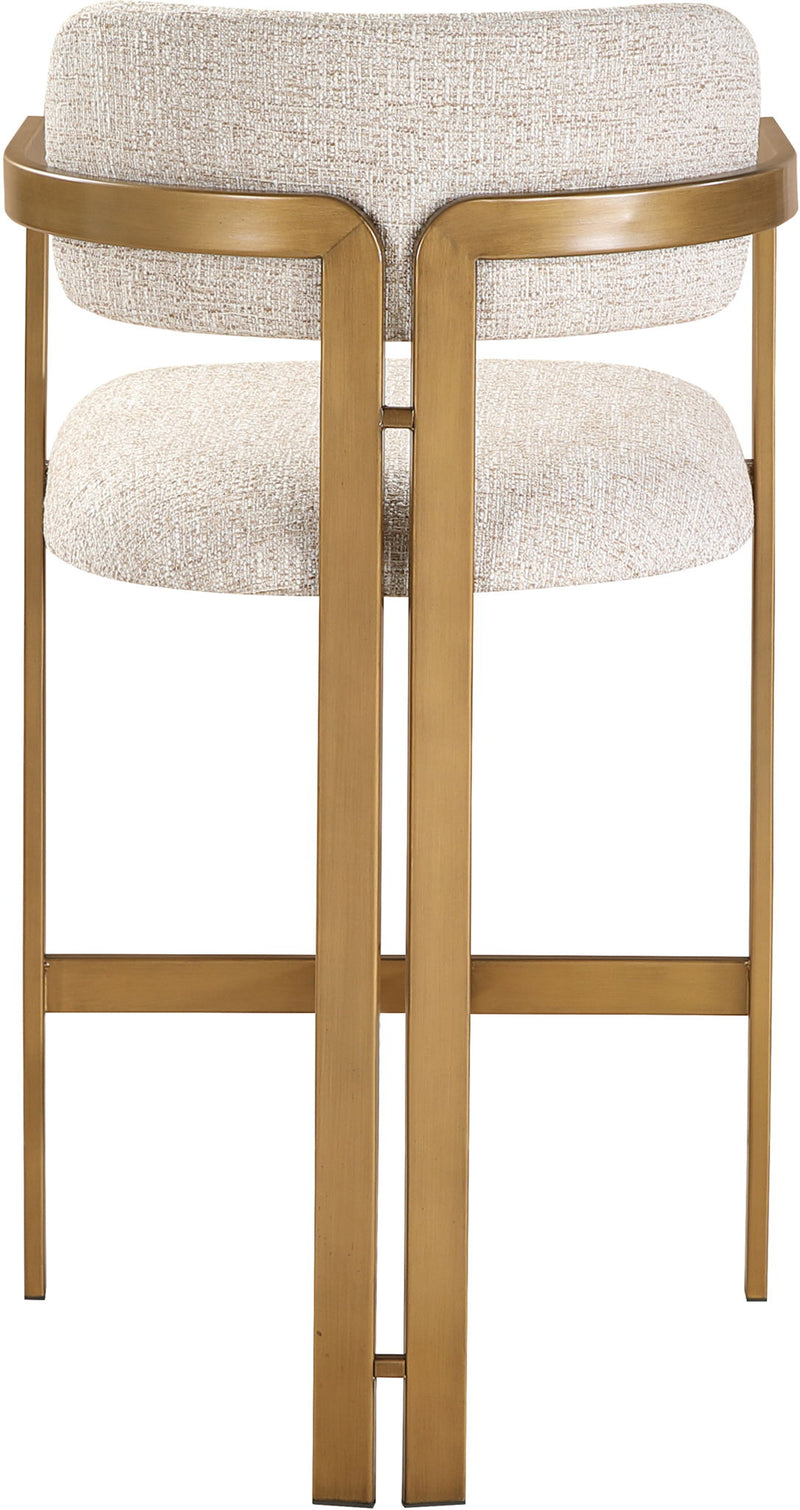 Aurum - Linen Textured Fabric Upholstered Counter Stool