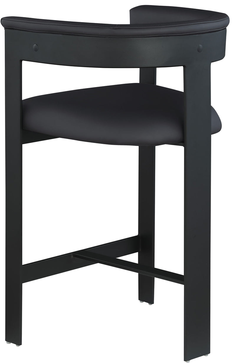 Romeo - Faux Leather Counter Stool With Black Base (Set of 2)