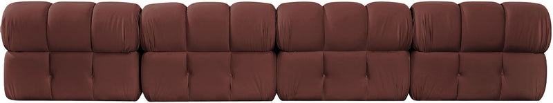 Orin - Velvet 4 Piece Modular Sofa