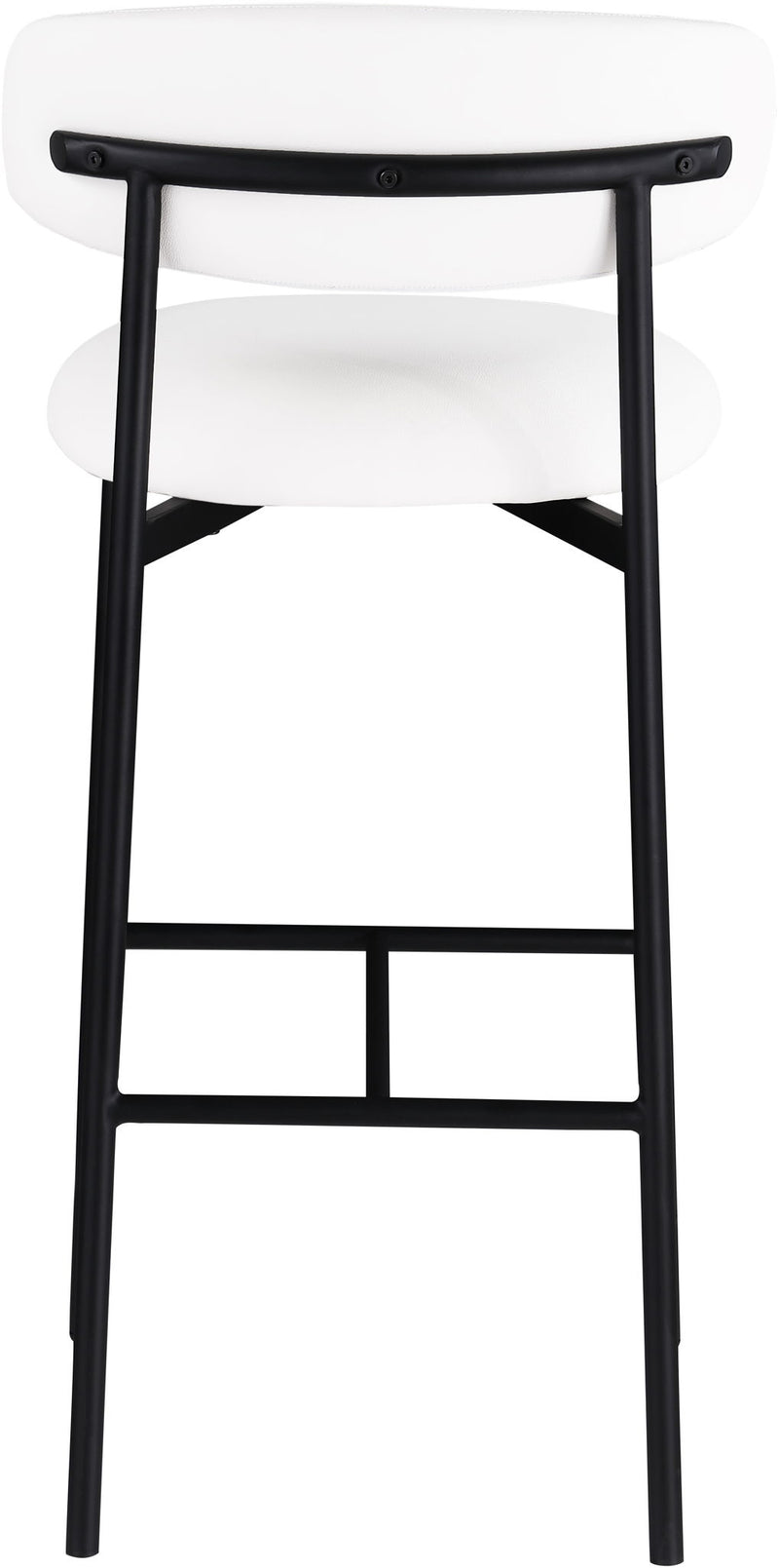 Lupita - Vegan Leather Upholstered Bar Stool With Matte Black Frame (Set of 2)